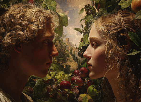 fireflyadmin_an_iconic_portrait_of_Adam_and_Eve_in_the_Garden_o_fc8be349-a873-45bf-ae03-db15dabd26e9-1